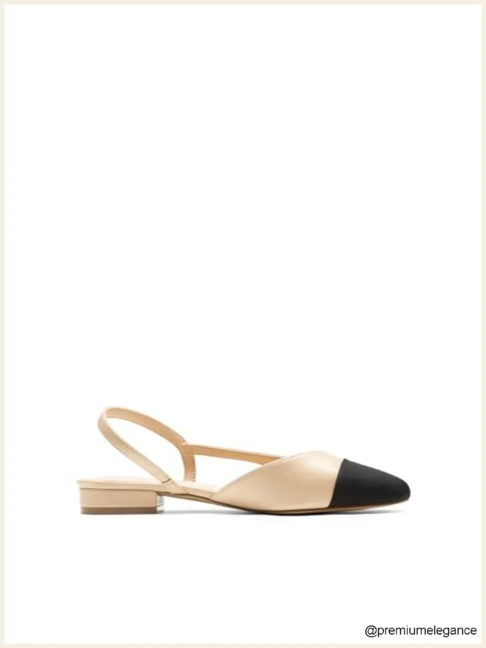 Faux Leather Slingback Ballet Flats Low Heel Dress Shoes
